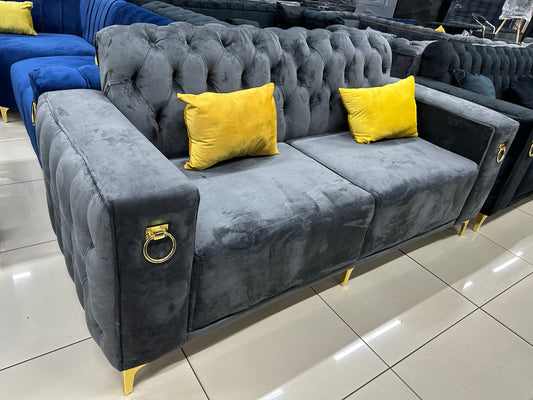 2 seater sofa luxury button design